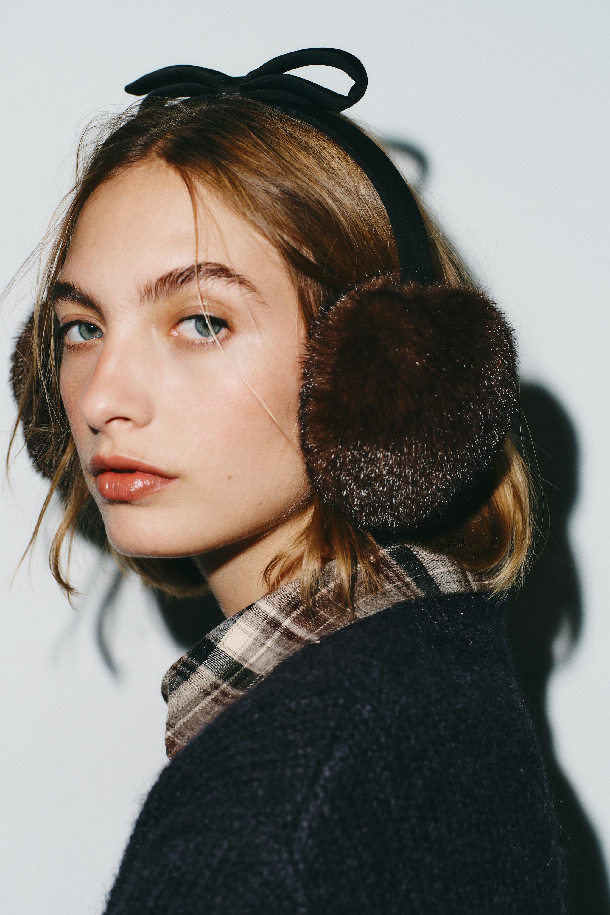 FAUX FUR BOW EARMUFFS